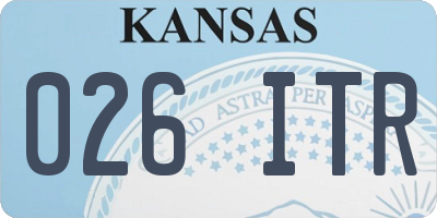 KS license plate 026ITR