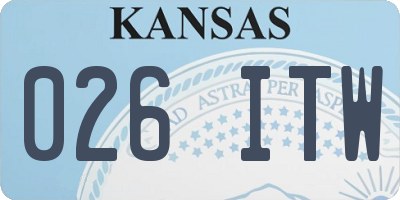 KS license plate 026ITW