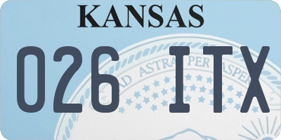 KS license plate 026ITX