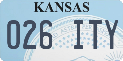 KS license plate 026ITY