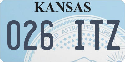 KS license plate 026ITZ