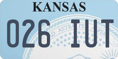KS license plate 026IUT