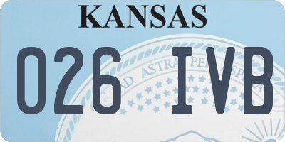 KS license plate 026IVB