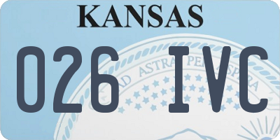 KS license plate 026IVC