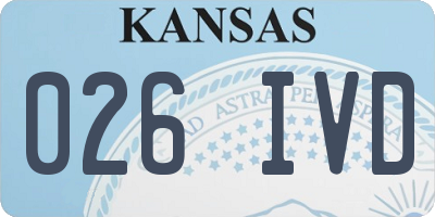 KS license plate 026IVD
