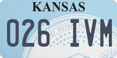 KS license plate 026IVM