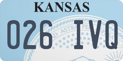 KS license plate 026IVQ