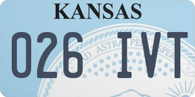 KS license plate 026IVT