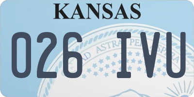 KS license plate 026IVU