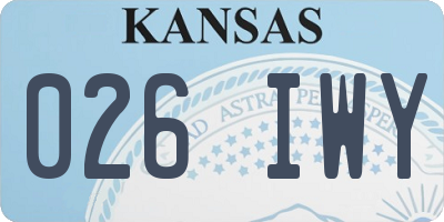 KS license plate 026IWY