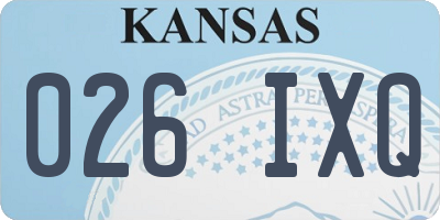 KS license plate 026IXQ