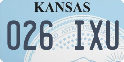 KS license plate 026IXU
