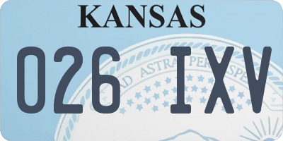 KS license plate 026IXV