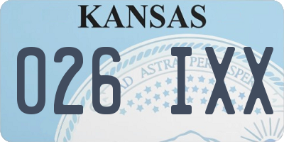 KS license plate 026IXX