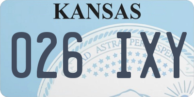 KS license plate 026IXY
