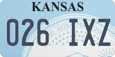 KS license plate 026IXZ