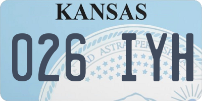 KS license plate 026IYH
