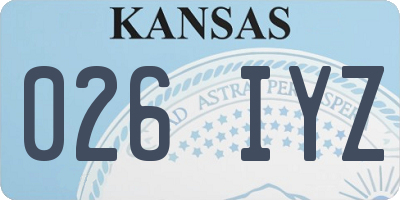 KS license plate 026IYZ