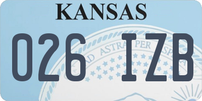 KS license plate 026IZB