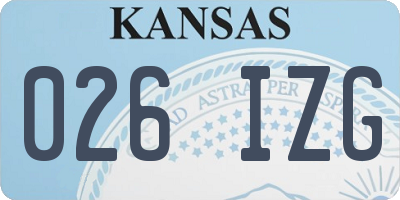 KS license plate 026IZG