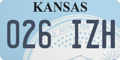 KS license plate 026IZH