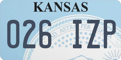KS license plate 026IZP