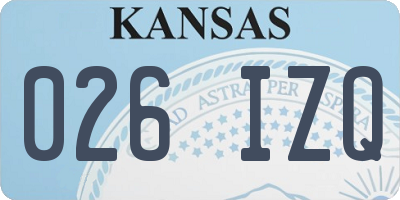 KS license plate 026IZQ