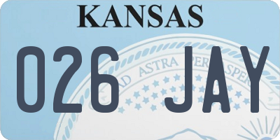 KS license plate 026JAY
