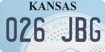 KS license plate 026JBG