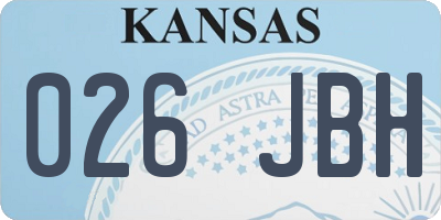KS license plate 026JBH