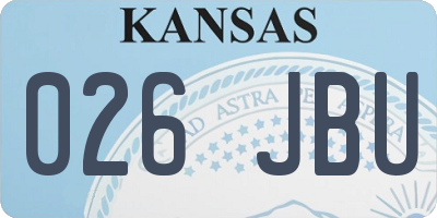 KS license plate 026JBU