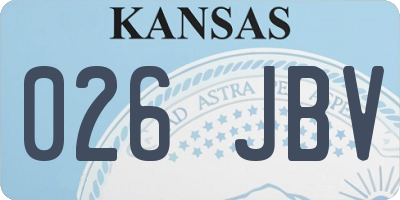 KS license plate 026JBV