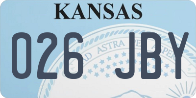KS license plate 026JBY