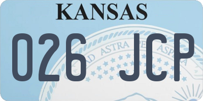 KS license plate 026JCP