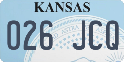 KS license plate 026JCQ