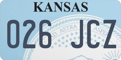 KS license plate 026JCZ