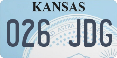 KS license plate 026JDG