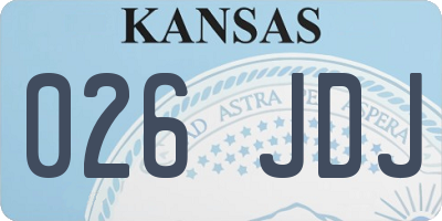 KS license plate 026JDJ