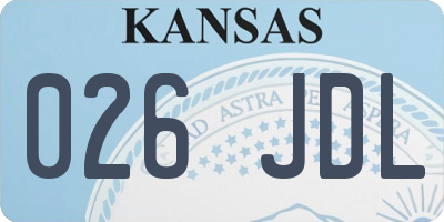 KS license plate 026JDL