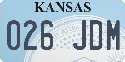 KS license plate 026JDM