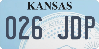 KS license plate 026JDP
