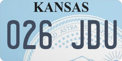 KS license plate 026JDU