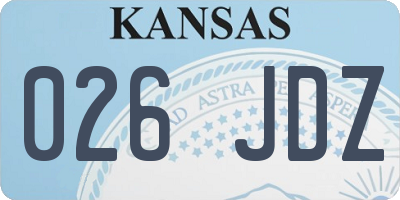 KS license plate 026JDZ