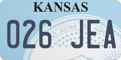 KS license plate 026JEA