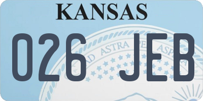 KS license plate 026JEB