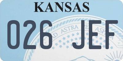 KS license plate 026JEF