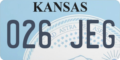 KS license plate 026JEG