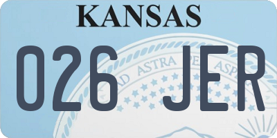 KS license plate 026JER