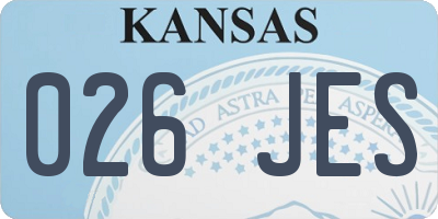 KS license plate 026JES