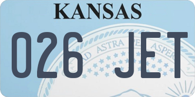 KS license plate 026JET
